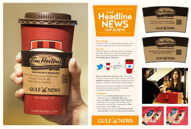 Ad Agency Rethinks Coffee Cup Sleeves As Newspapers ...