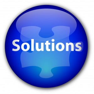 "Solutions" button (blue)