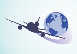 Airplane-and-globe