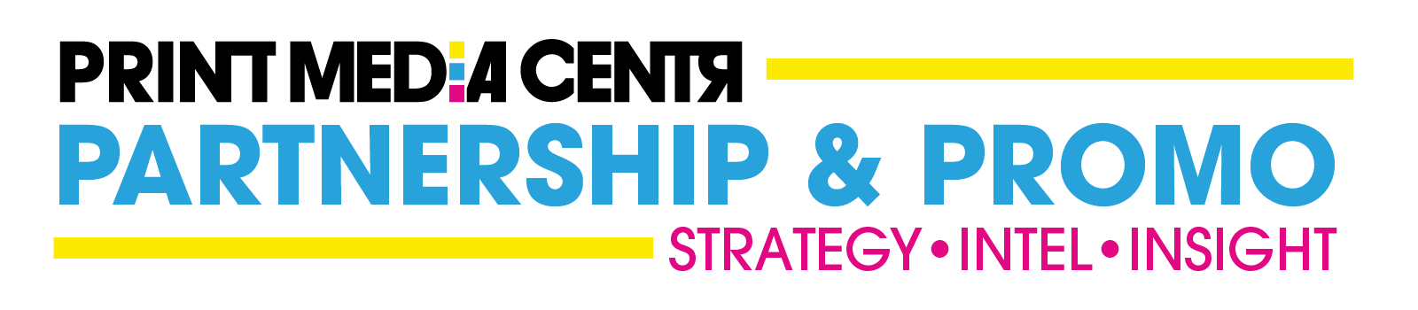 a logo for partnership and promotional opportunities with print media centr