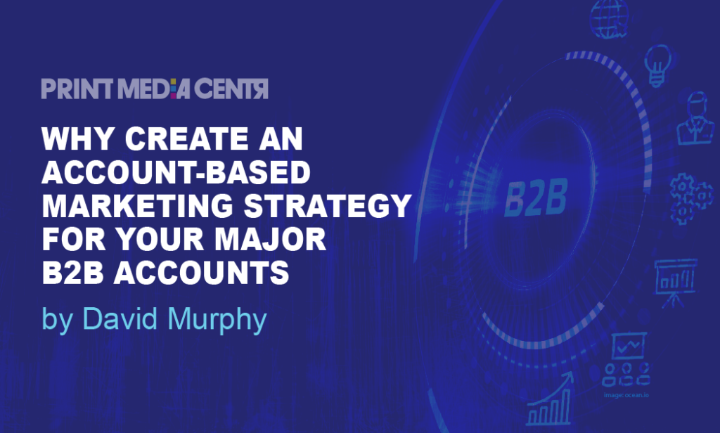 blue B2B marketing strategy graphic