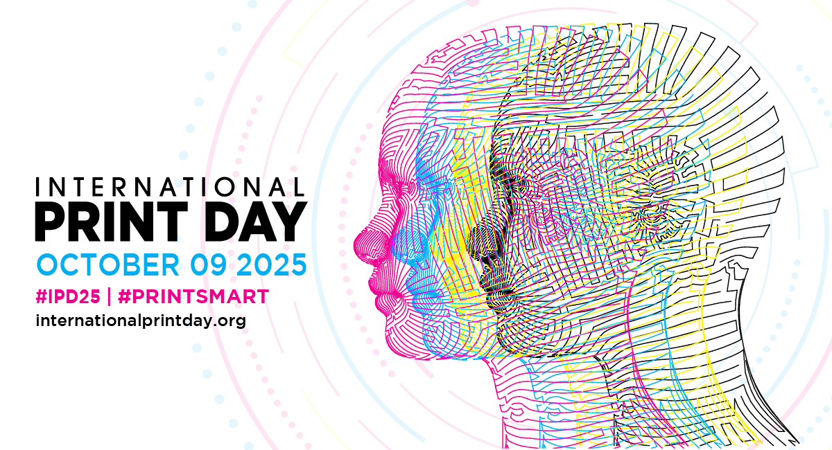Colorful poster for International Print Day, international print day 2025 poster by craig bower design that rocks
